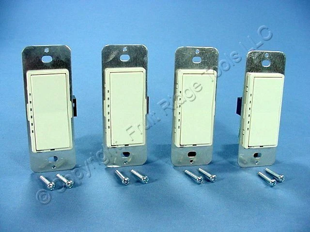 4 New Leviton Almond Decora Rocker Digital Audio Volume Controls Cat 5 48211-AVC