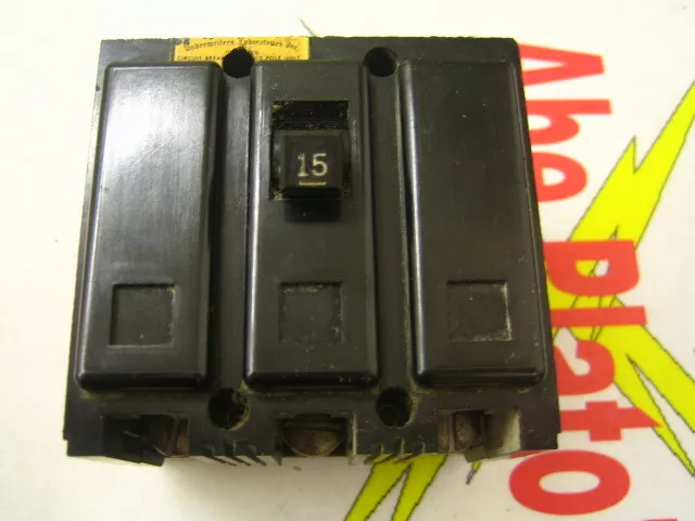 WESTINGHOUSE HQNP3015 Circuit Breaker 15 Amp 3 Pole 240 volt