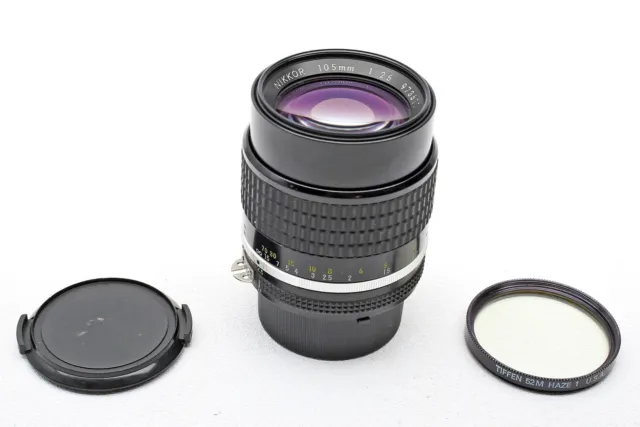 Nikon 105mm F2.5 Lens 105/2.5 Manual Nikkor Ais Telephoto Prime SET++SHARP+GREAT