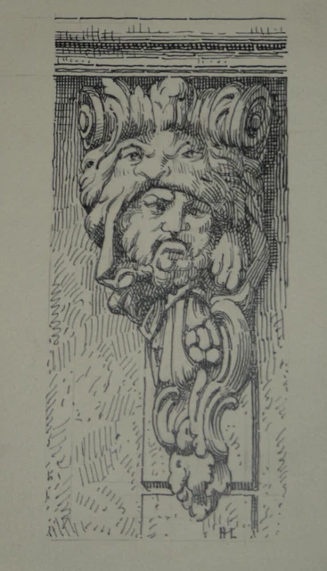 LOUIS HENRI LAFFILLEE Dessin Original Signe Bas Relief Musee National A