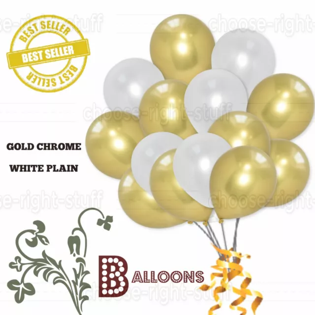 Chrom Glänzend Luftballons Geburtstag Jubiläum 30.5cm Ballon Helium Party Deko