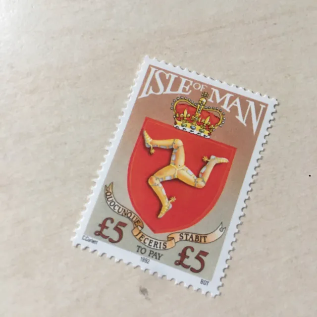 Isle of Man Mint Stamps 1992 £5 definitive To Pay Label  Postage Due Mint