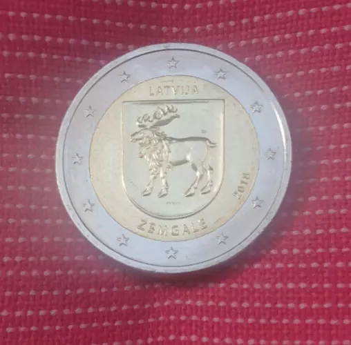 Lettland Latvia 2 Euro 2018 Sondermünze Zemgale, unzirkuliert Lot