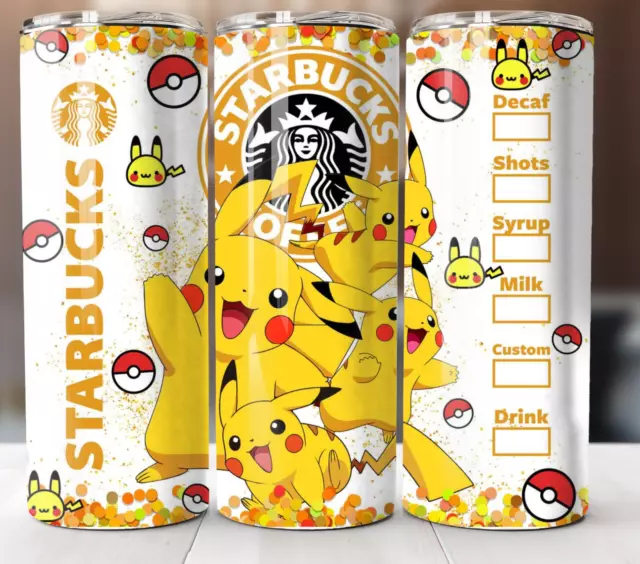 Pokémon Pikachu 20oz Tumbler Double Insulated Travel Mug Stainless Steel Cup