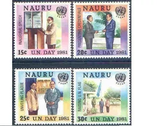 Nauru 1981 UNITED NATIONS DAY (4), Unhinged Mint SG 244-7