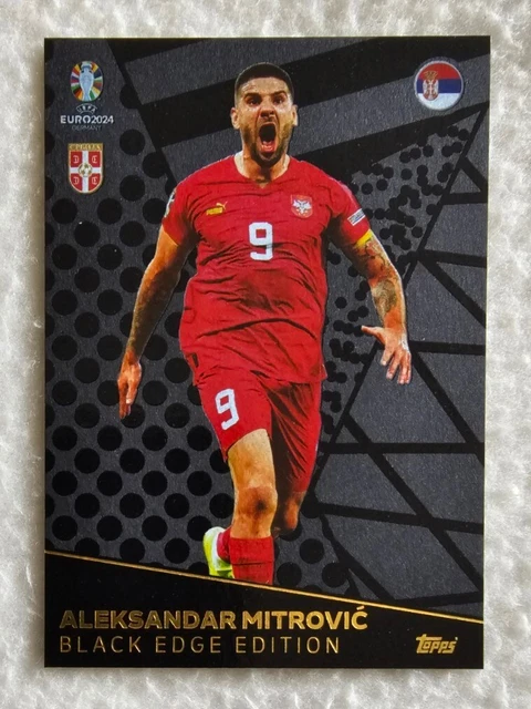 TOPPS MATCH ATTAX UEFA Euro 2024 Aleksandar Mitrovi Black Edge Card topps-match-attax-uefa-euro-2024-aleksandar-mitrovi-black-edge-card