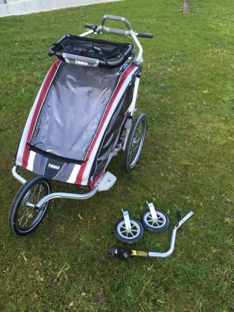 Thule Chariot CX für 2 Kinder /Fahrradanhänger + Wagen mit VIEL Zubehör / TOP