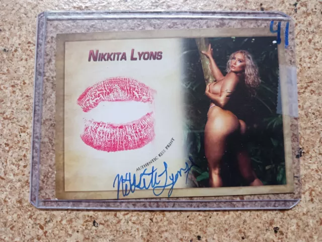 Nikkita Lyons Hand Signed & Kissed Authentic Card Sexy WWE NXT Autograph Model