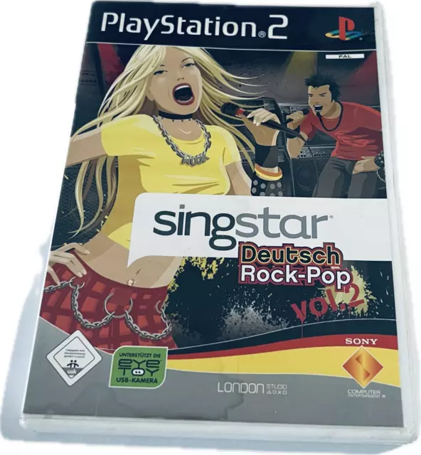 Singstar Deutsch Rock-Pop Vol 2 Sony Playstation 2 Untrstützt Eye Toy Usb Kamera