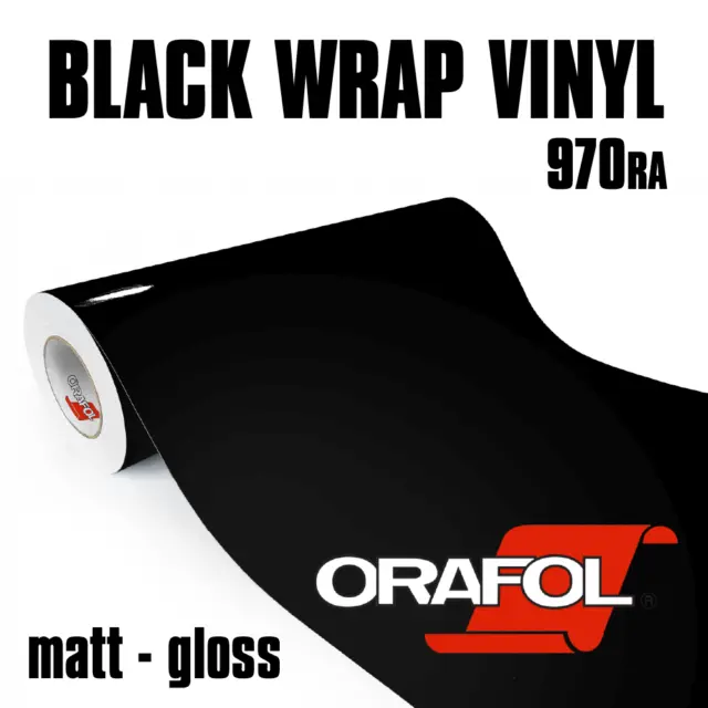 Oracal® 970RA vehicle car wrap vinyl black gloss or matt rapidair® technology