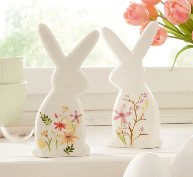Salvare Set 2x Hase " Blumenwiese ",2er Österliche Decorazione Hase Decorazione