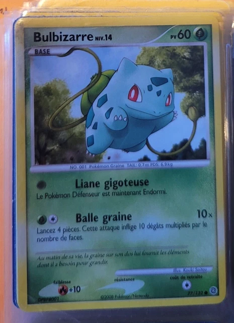 Bulbizarre Pokemon Card 77/132 EX Secret Wonders France