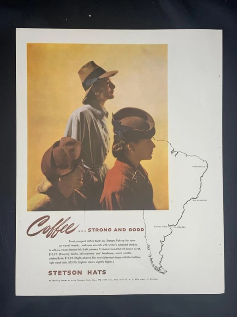Magazine Ad* - 1946 - Stetson Ladies Hats