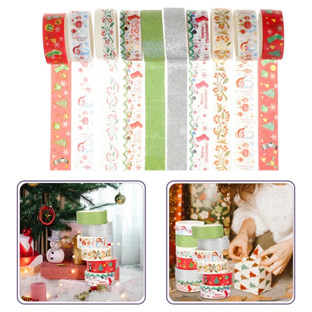 12 rollen von Multi-funktion Weihnachten Band Weihnachten Themed Bänder Für DIY
