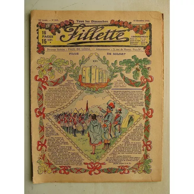 FILLETTE (SPE) N°561 (8 décembre 1918) Fille de soldat (André Galland) La nou...