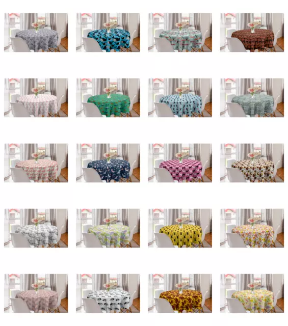 Ambesonne Butterfly Round Tablecloth Table Cover for Dining Room Kitchen