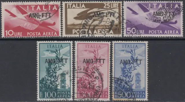 Italy Trieste A (AMG-FTT) - Definitive Air Mail Set Sassone n.A20-A25