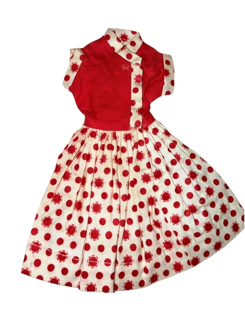 fitted lace wedding dress Barbie x Unique Vintage Red Hearts Loving You Swing Dress XL/14-16 main image 0