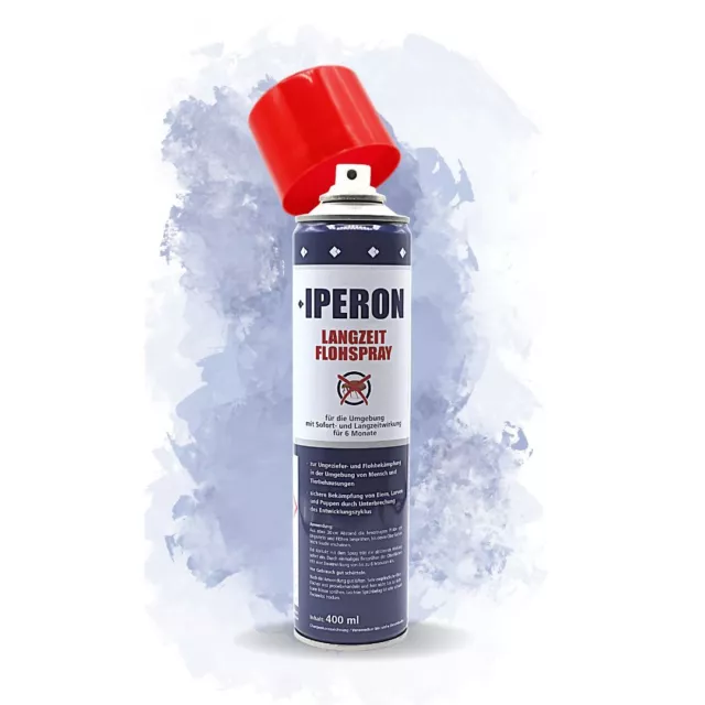 3 x 400 ml Langzeit Flohspray Sofort- u. Langzeitwirkung 6 Monate IPERON®