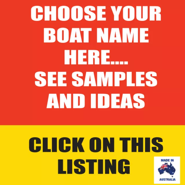 2x CUSTOM BOAT  NAME STICKER DECALS 570mm  a