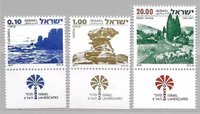 Israel #649/664/672 MNH with Tabs