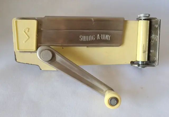mid-century vintage Swing A Way kitchen can opener w/ wall mount bracket