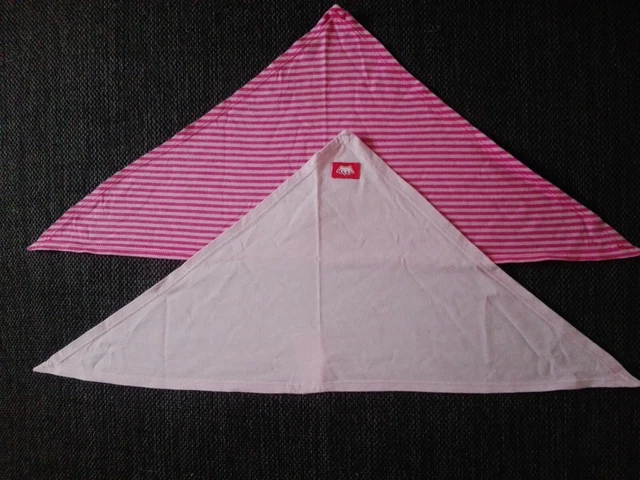 2 Stück TCM Baby/Mädchen Dreiecks Hals-/Kopf-Tuch,rosa,rosa-pink-gestreift,TOP