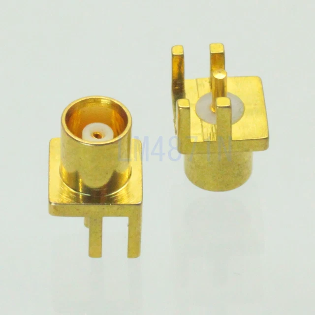 1pce Connector MCX female jack solder 1.4mm PCB clip edge mount