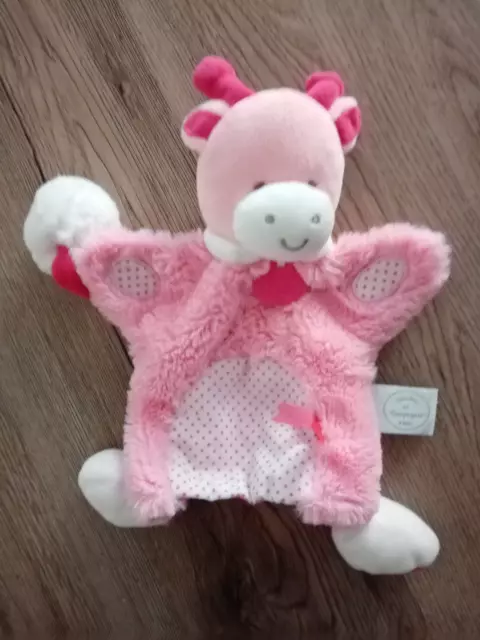DOUDOU et COMPAGNIE GIRAFE MARIONNETTE D'AMOUR LOVELY FRAISE ROSE DC3050