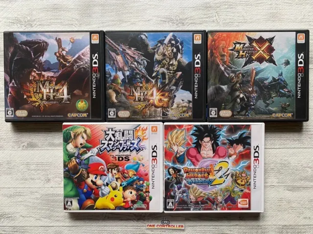 Nintendo 3DS Monster Hunter 4 4G X & Smash Bros & Dragon Ball Heroes from Japan