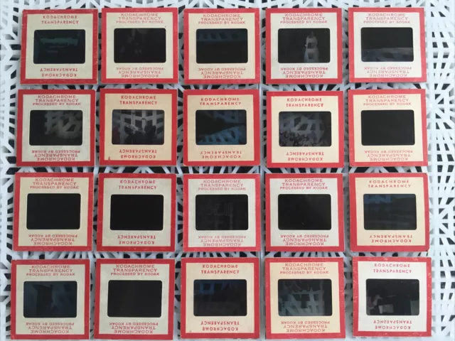 20x Kodachrome slides lot 35mm Red Boarder 1950's Canada Random Photo Slides