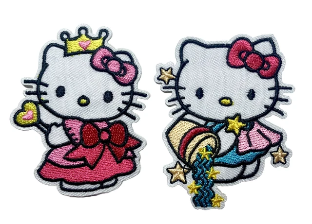 Sanrio Adhesive Patch Set -Hello Kitty, 2.5” - US SELLER, Princess & Star Fairy