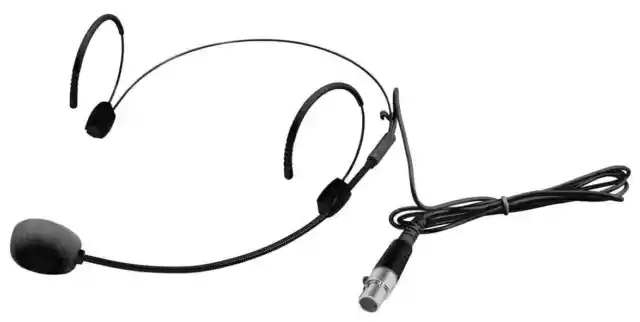 Omnitronic UHF-300 Kondensator Mikrofon Headset Niere Schwanenhals Mini XLR