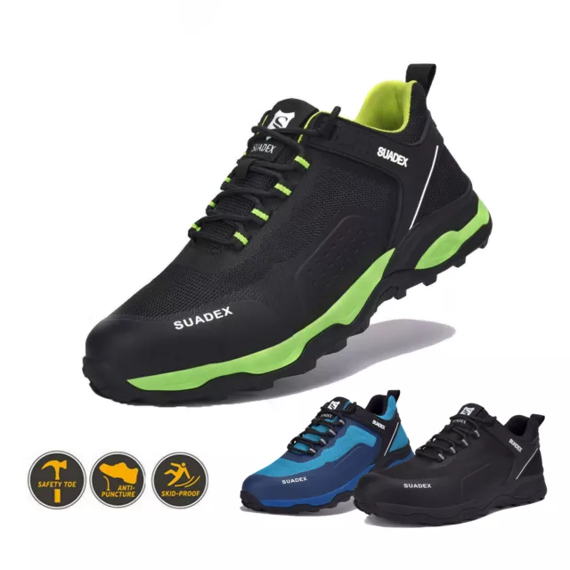 SUADEEX Sicherheitsschuhe Mit Stahlkappe Arbeitsschuhe Sneaker Sportliche Herren