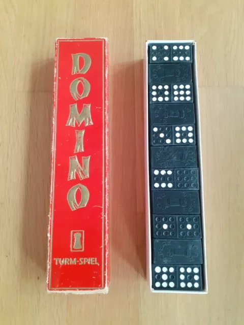 Altes Dominospiel, 55 Steine, Turm-Spiel, Sapere Aude