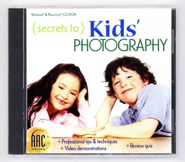 Secrets to Kids Photography NEW Sealed ( Win 7 CDROM ) Demos, Tips, Techniques