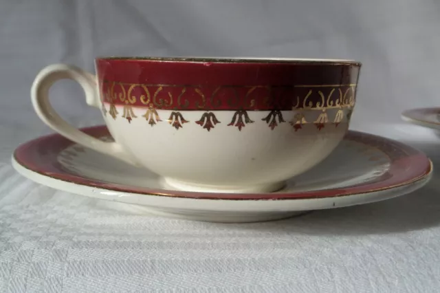 Tasse  A The Sarreguemines Service Edwige Grand Modele