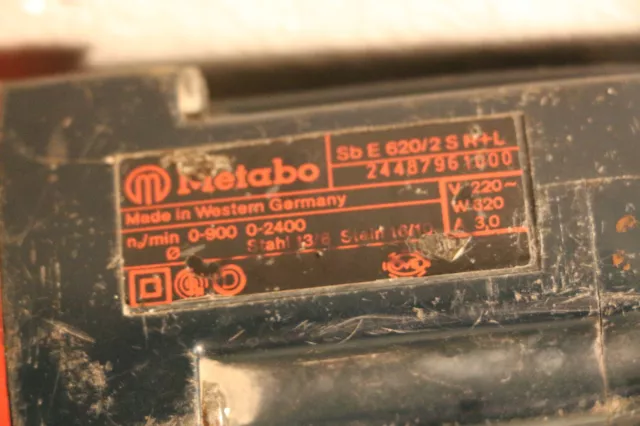 Metabo Sb E 620/2s R+L Alte Schlagbohr Maschine mit Koffer 3