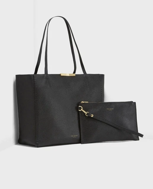Ted Baker borsa in pelle nera £185 con sacchetto polvere isola fiume