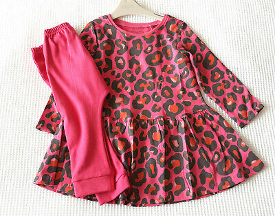 Next Baby Girls Dark Pink Peplum Dress & Matching Leggings  Age 12-18 Mths BNWT