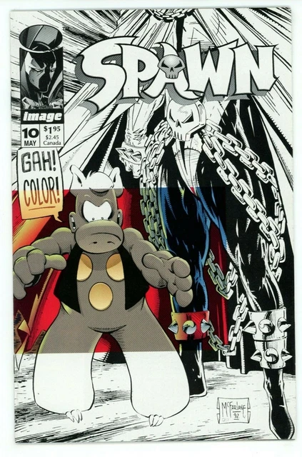 Spawn #10 1993 VF Cerebus Story by Dave Sim Aardvark takes Spawn on Comic