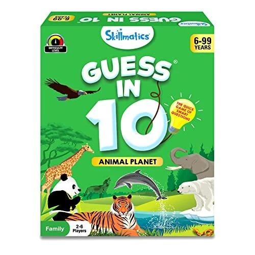 Skillmatics Card Game - Guess in 10 Animal Planet Gifts for 6 7 8 9 Year Olds...