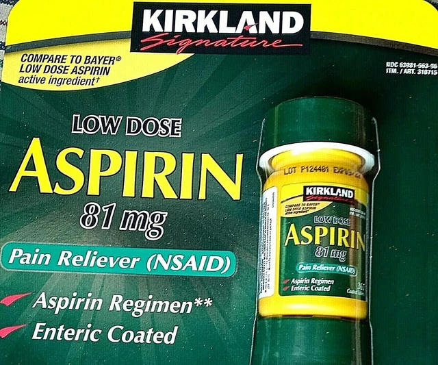 KIRKLAND SIGNATURE LOW Dose Aspirin 81mg 1 Bottle 365 tablets EXP /2025