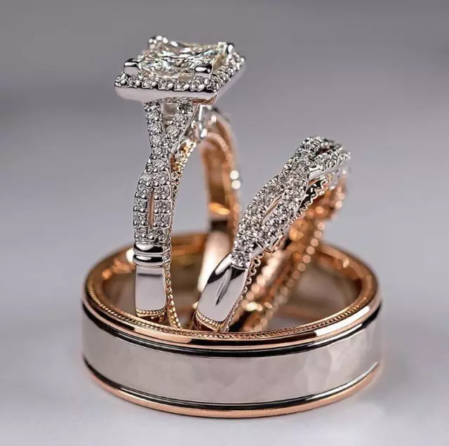 Anillos Sortijas 14k Argollas de Compromiso Boda Oro Bodas Anel Para Mujer