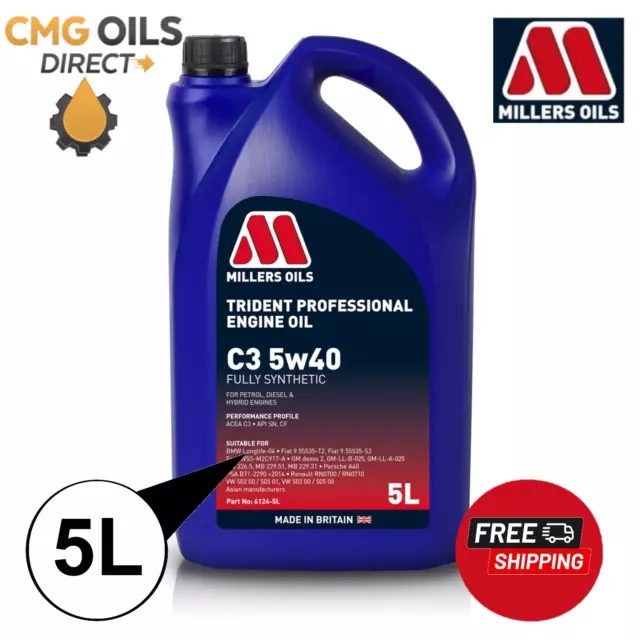Millers Oils Trident Professional C3 5w30 Engine Oil - Buy Online - Millers  Oils Shop