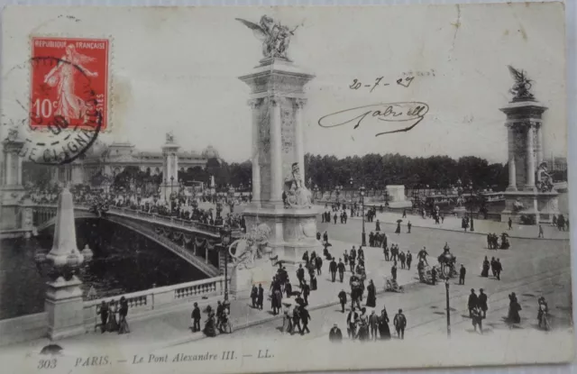 Paris 75 CPA the Bridge Alexandre III Good Condition 1909