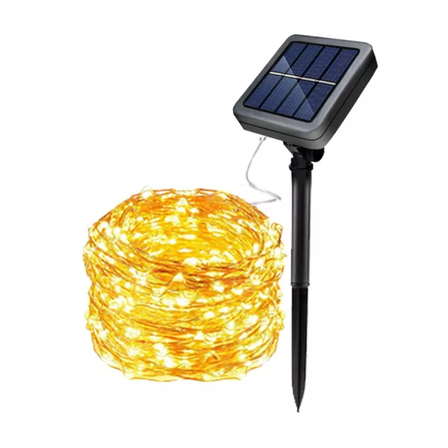 20M Solar Lichterkette Aussen led solar lichterkette außen 200 LED Solar Kupf...