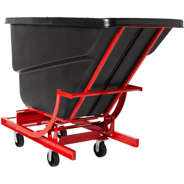 RUBBERMAID Self Dumping Hopper Basket Tilt Truck Dump Cart 1 cu yd 1,000 lb