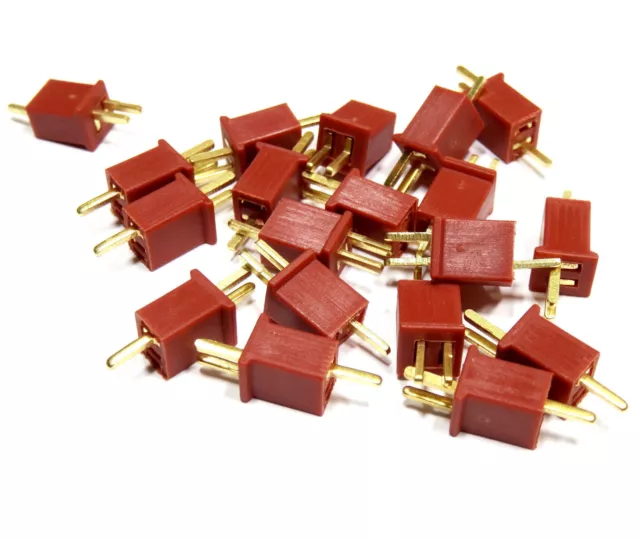 20 Paar Micro T-Dean Mini Mikro T-Stecker Buchse T-Plug Goldstecker Lipo Akku RC