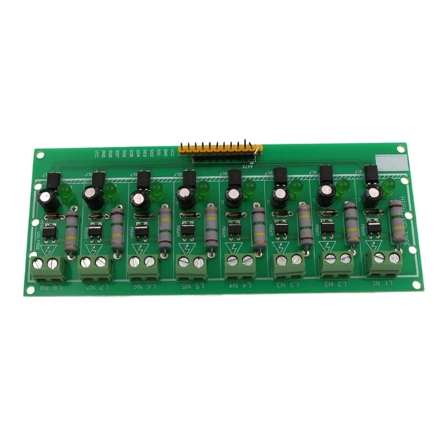 Optocoupler Izolációs Feszültség Teszt Panel 8 Csatornás AC 220V MCU Ttl Plc Hez 64242